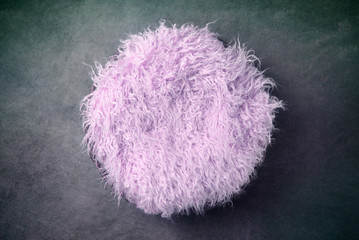 Fur in a Basket and Vignetted Newborn Backdrop for Photographers with a Single Light Setup