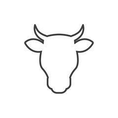 Cow. Line icon design. Vector.