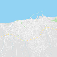 Downtown vector map of Heraklion, Greece