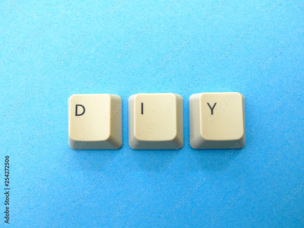 Fototapete computer buttons form a dyi (do it yourself) abbreviation. computer and internet slang.