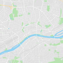 Downtown vector map of Frankfurt, Germany - obrazy, fototapety, plakaty