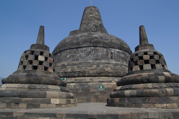 The 9th-century Mahayana Buddhist temple Borobudur, Magelang Regency, near Yogyakarta, Java Island, Indonesia. 