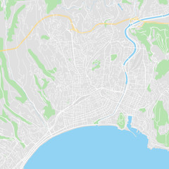 Downtown vector map of Nice, France