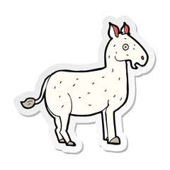 sticker of a cartoon mule