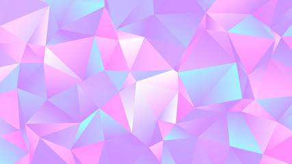 Pastel Colorful Crystal Low Poly Backdrop Design