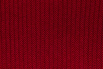 Red wool knitted background