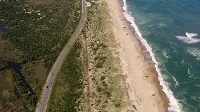 080 Aerial view of city Avon toward to Buxton. 4k