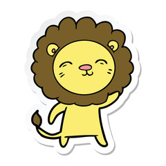 sticker of a cartoon lion