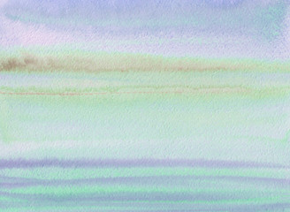 Emerald color background painted with watercolor. Watercolor abstraction.