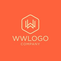 monogram initial ww logo design