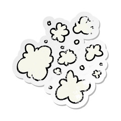 retro distressed sticker of a cartoon decorative smoke puff elements