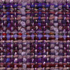Handwoven woolen fabric in purple tones
