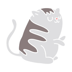 quirky hand drawn cartoon cat