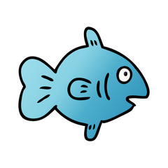 gradient cartoon doodle of a marine fish