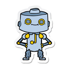 sticker of a cartoon robot