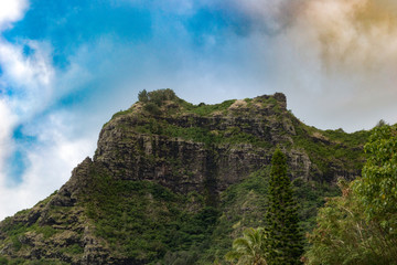 mountain landscape with blue sky