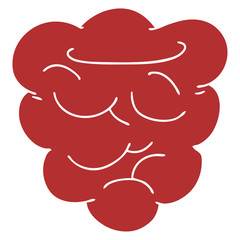 quirky hand drawn cartoon raspberry