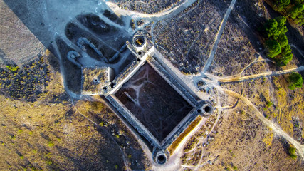 Spanish castle of Barcience. Toledo. Spain. Drone Photo