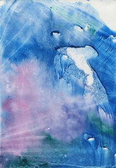 abstract blue and pink watercolor background. hand drawn brush. painting texture paper. Gradient