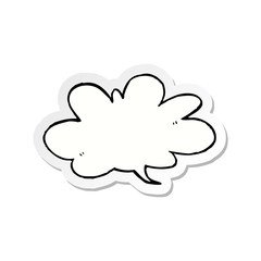 sticker of a cartoon speech bubble