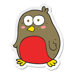 sticker of a cartoon robin