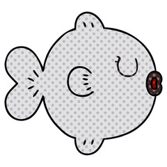 quirky comic book style cartoon fish
