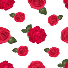 Floral seamless pattern with rose - vector