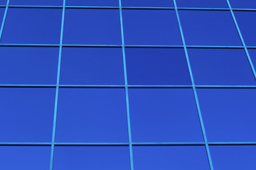 skyscraper finance building blue glass windows