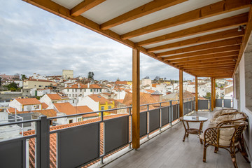 Panoramic view old town of Abrantes, Portugal III