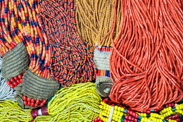 Background of ancient Naga's necklaces dating back to the 60s.