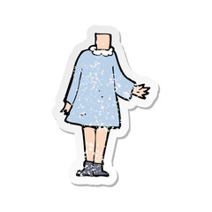 retro distressed sticker of a cartoon body