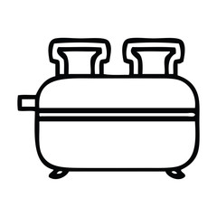 line drawing cartoon double toaster
