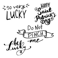 St Patrick s day handwritten quotation poster vector