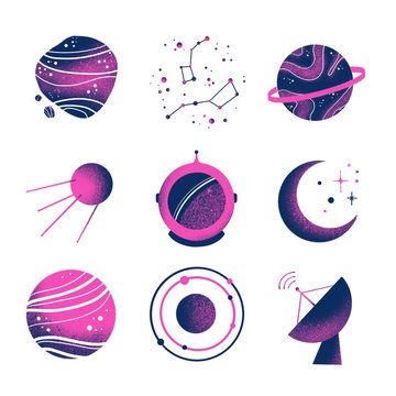 Space Galaxy Planet Icons