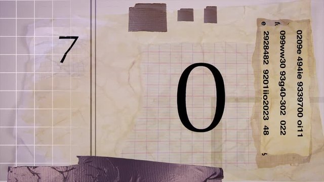 numbers countdown data abstract paper