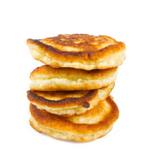 stack of pancakes isolated on white