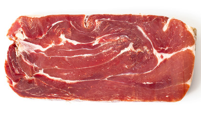 jamon serano isolated on white