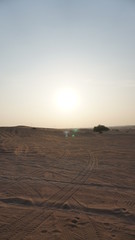sunset on desert