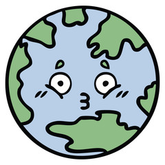 cute cartoon planet earth
