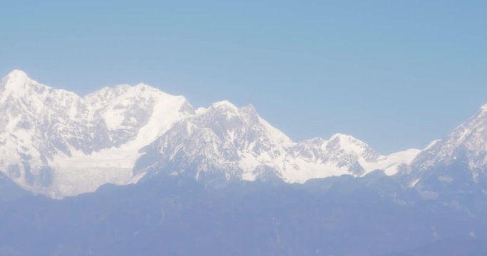 Mountain view from airplane. On our way to Lukla airport or Everest Base Camp