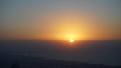 sunset in dubai