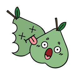 cute cartoon green pear