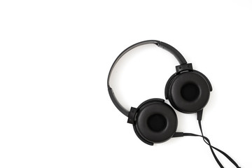 headphones earphones realistic black headphones