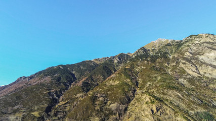 Huesca. Aerial view in Benasque. Aragon. Spain. Drone Photo