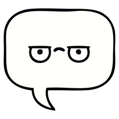 cute cartoon speech bubble