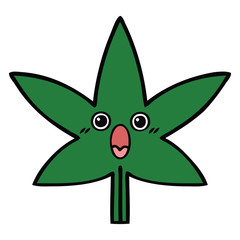 cute cartoon marijuana leaf