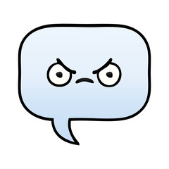 gradient shaded cartoon speech bubble