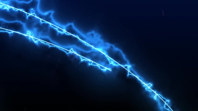 Blue lightning storm