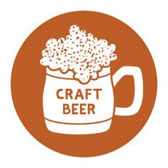 Mug of craft beer icon