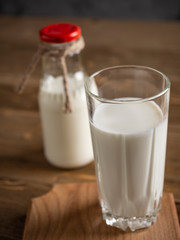 Glass of fresh milk
